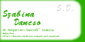 szabina dancso business card